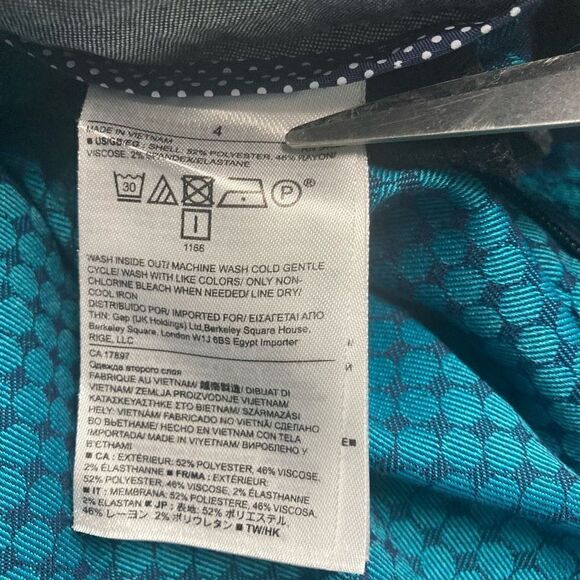 BANANA REPUBLIC Women’s Hampton Fit Pants Blue Green  Size 4 Inseam 26” READ - Picture 4 of 8